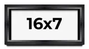 16x7 Shadow Box Frame Black | 1.25 inches Deep Real Wood Contemporary Shadowbox