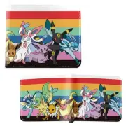 EEVEELUTIONS Pkm 4 in. Bi Fold Wallet (Anime Credit Card Billfold)