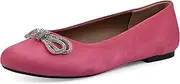 [WHITE MOUNTAIN] Women's Sashimi Rhinestone Double Bow Ballet Flat