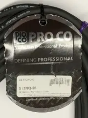 A Pair of Pro Co S12NQ Speaker Cables (speakON to 1/4 inch TS Jumbo) - 50 foot