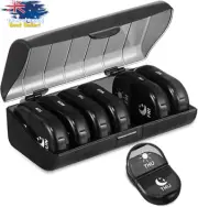 Pill Organizer, 7 Day, AM PM, Large Compartments, Travel, Vitamins, Black