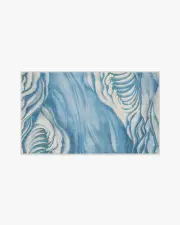 90' x 150' | Machine Washable Runner Rug | Kid & Pet Friendly | Indoor Rug | Waves Soft Blue Outdoor Rug by Gracie | Ruggable