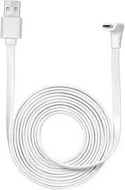 2M/6.6ft Charging Power Cable Fits for Arlo Pro Arlo Pro 2 Arlo GO Arlo Light Weatherproof Indoor/Flat Cable Alu um Alloy cro USB Cable Charging/Power Cord Without Plug 1 Pack (White)-RAYWE