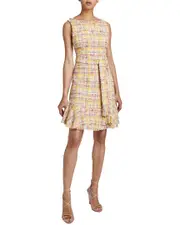 Santorelli Celine Tweed Sheath Dress