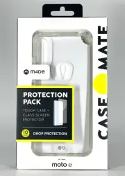 Clear Hard Case For Motorola Moto E (2020) With Screen Protector