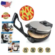 Versatile 10-Inch Stainless Steel Roti Maker with Removable Handle & Warmer