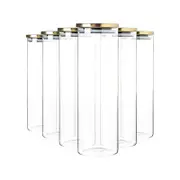 Argon Tableware Glass Storage Jars with Metal Lids - 2 Litre - Pack of 6