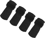 Milisten 4Pcs Cat Boots Scratch Covers for Indoor Cats Breathable Mesh Foot Protectors S Prevent Scratching for Pet Bathing and Nail Trimming Black