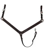 New! Circle Y Leather WINDSOR BREAST COLLAR w/ THUNDERBIRD GEM CONCHOS Tooling