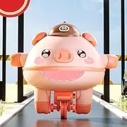 Novelty Tightrope Walking Tumbler Unicycle Toy - Cute Balanced Pig, Roly-Poly Fingertip Gyroscope Balance Robot, Funny Fidget Toy (Pink)