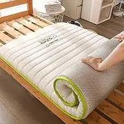 Japanese Floor Mattress Futon, Roll Up Tatami Mat,Foldable & Portable Sleeping Pad for Dormitory Camping, Kids Play Floor Lounger Bed UE-MAOLU(White,120x200cm)