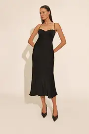 sabina midi dress in black