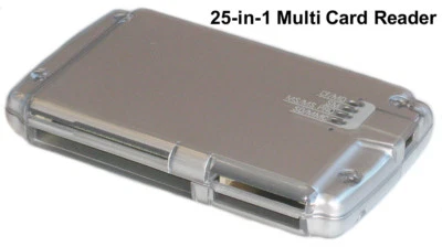 USB 2.0 25 in 1 External Multi Card Reader Micro SD MMC MS Duo SD MS Pro - NEW