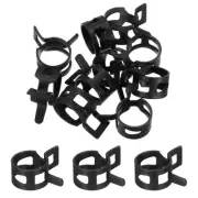10 Pcs Fuel Line Clamps Spring Band Hose Clamps 11mm , Black