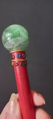 Alex Russo wooden wand replica with real gems in box Wizards of Waverly Place