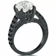 5.35 ct White Round Diamond Engagement Ring Sterling Silver Ring Lab Created New