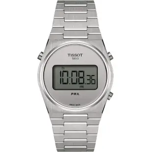 【TISSOT 天梭】官方授權 PRX Digital 數位石英手錶 母親節(T1372631103000)