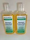 2 NEW DawnMist Gentle Cleansing Shampoo/Body Wash Apricot Scent 8 oz. Each
