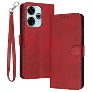 For Xiaomi Redmi 13 5G/13 4G/Note 13R 5G/Poco M6 4G Case Folio Flip PU Leather Phone Cover Calf Text