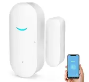 WiFi Wireless Door Window Sensor,TUYA Smart Alarm with Free Notification APP ...