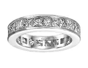 4.00 Ct. TW Princess Diamond Eternity Wedding Band in Channel Setting 18kt