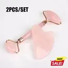 NEW Jade Roller & Gua Sha Set Anti Aging Rose Quartz Face Massager FREE SHIP AU