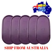 Tupperware Modular Mates MM Purple Dewberry Oval Storage Container Lid (5) Set