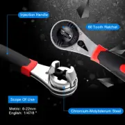 Ratchet Wrench Metal Heavy Duty Socket Wrench Ergonomic Labor Saving liNSf⊥