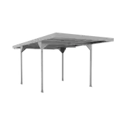 Absco Sheds 3.0 x 5.5 x 2.25m Zincalume Skillion Roof Single Carport Boxed - Zincalume