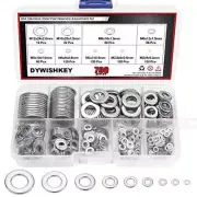 700 Pcs Stainless Steel Flat Washers Assortment Kit for Furniture Screws Bolts