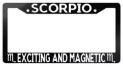 Black License Plate Frame Auto Accessory Scorpio Exciting and Magnetic