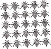 FOMIYES 100 Pcs Spider Nail Art Jewelry Charms Stickers Spill Decor Nails Face Paint Stencils Sticker Rose White Nail Polish Hand Nail Gems Trendy Halloween Nail Covers Prank Crystal Black