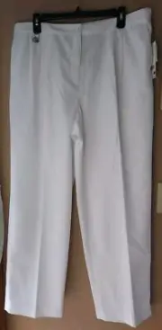Liz Golf Liz Claiborne Pants Kylie Size 14 Reg. White Performance CoolMax NEW