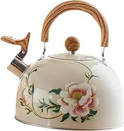 Totority Camping Whistling Kettle Capacity Boiling Pot for Induction Cooker Stovetop Durable Water Pot with Ergonomic Handle for
