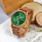 Maui Kool Pukulani Koa Wood Emerald Face Wooden Watch