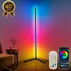 Floor Lamp 165cm LED RGB Colour Changing Dimmable App Remote Music Sync USB Blac