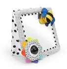 Baby-Safe Tummy Time Floor Mirror with Rainbow Spinner for Infants 0+ Months