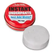 Archie Mcphee Instant underpants. Just add water one pair Medium White