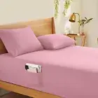 Extra Deep Pocket King Fitted Sheet Only - Fits Up to 24 Inch Mattress - Luxu...