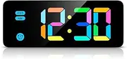 AMIR RGB Digital Alarm Clock for Bedrooms, Heavy Sleepers, Kids, Newest Small Digital Clock with 8 Color, Bedside LED Clock with 4 Dimmable Backlight, 3 Volumes, Snooze, 12/24H Display for Home