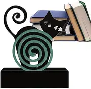 Outdoor Fly Coil Holder | Portable Cat Shape Iron Coil Incense Burner | Fly Control Accessory for Yard Outdoor Balcony Beach Poolside Porch Camping Patio Desktop Picnic Garden
