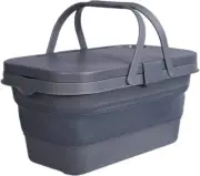 Picnic Basket with Table Plate Multifunctional Leak-Proof and Foldable, Large...