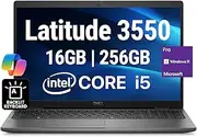 [Oemgenuine] 2024 Dell Latitude 3550 Notebook 15.6” FHD, Intel 10 Core i5-1335U (Beats i7-1270P), 16GB DDR5 RAM, 256GB NVMe, WiFi 6E, BT, Backlit Keyboard, HD Webcam, RJ-45, Win 11 Pro, Business Laptop