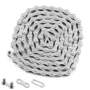 Waziaqoc Single Speed Bike Chain 1/2" X 1/8" Inch 114 Links, Carbon Steel Bicycl