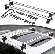 2PCS fit for Kia Cerato Lockable Roof Rail Rack Rooftop Luggage Sedan Crossbars Cross Bars Aluminum Silver