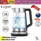 Kogan 1.7L Double Wall Glass Smart Kettle (Stainless Steel), Kettles, Appliances