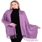 CJ Apparel Mauve Solid Color Design Shawl Seconds Scarf Wrap Stole Pashmina NEW