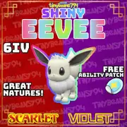 ⭐SHINY EEVEE⭐6IV + Great Natures⭐Pokemon Scarlet and Violet⭐