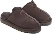 UGG DREAMMERINO Mens Sheepskin Scuff Slippers Chestnut,Sheepskin Slippers Men Suede Mens Slippers