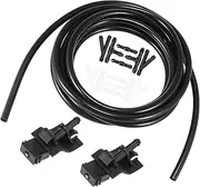 INFINAUTO Front Windshield Washer Hose Kit Fit for Toyota 4Runner with 3 Meter Washer Fluid Hose 12 Pcs Hose Connectors - Pack of 15 Black Stylish Design